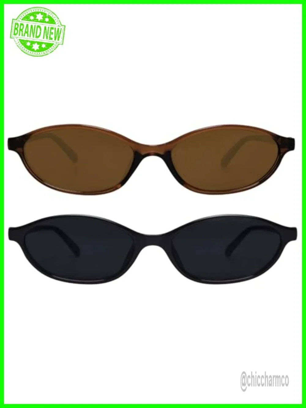 Retro Oval Cat Eye Sunglasses for Women UV400 Protection 90s Y2K Style Glasses